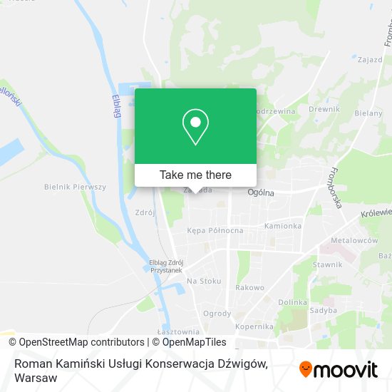 Roman Kamiński Usługi Konserwacja Dźwigów map