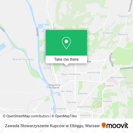 Zawada Stowarzyszenie Kupców w Elblągu map