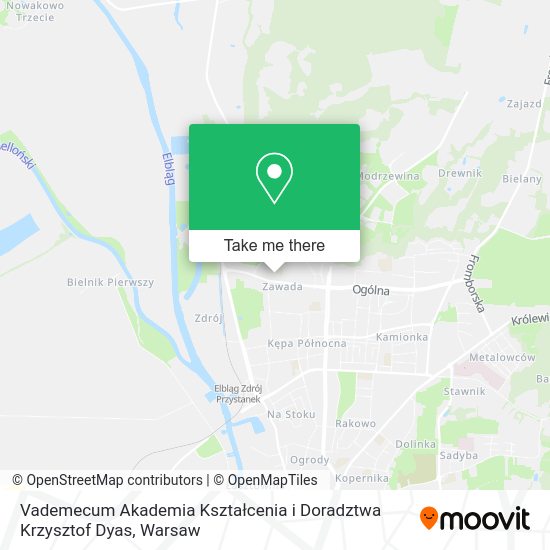 Vademecum Akademia Kształcenia i Doradztwa Krzysztof Dyas map