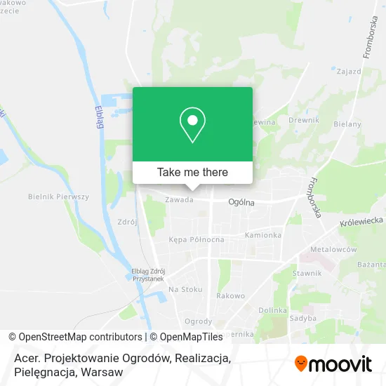 Карта Acer. Projektowanie Ogrodów, Realizacja, Pielęgnacja
