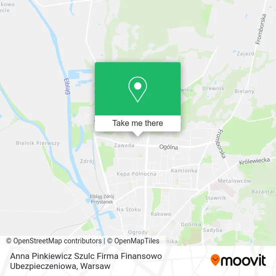 Anna Pinkiewicz Szulc Firma Finansowo Ubezpieczeniowa map