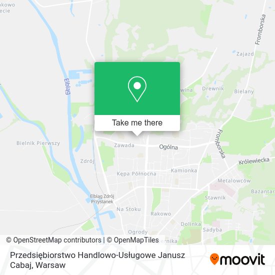 Przedsiębiorstwo Handlowo-Usługowe Janusz Cabaj map