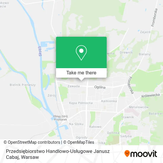 Карта Przedsiębiorstwo Handlowo-Usługowe Janusz Cabaj
