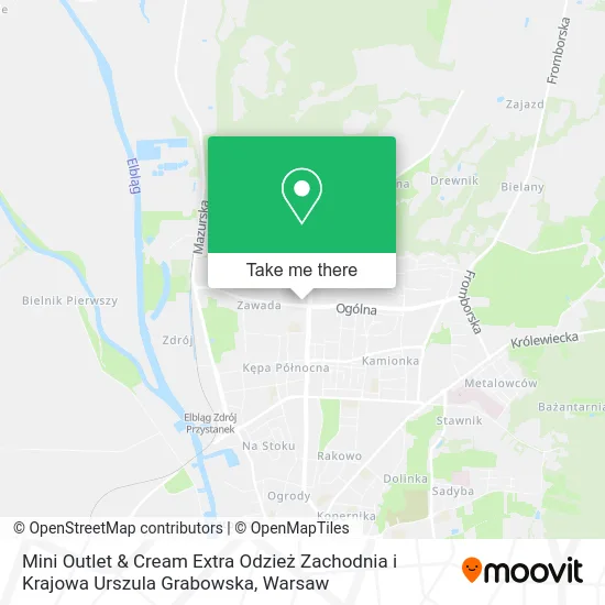 Mini Outlet & Cream Extra Odzież Zachodnia i Krajowa Urszula Grabowska map