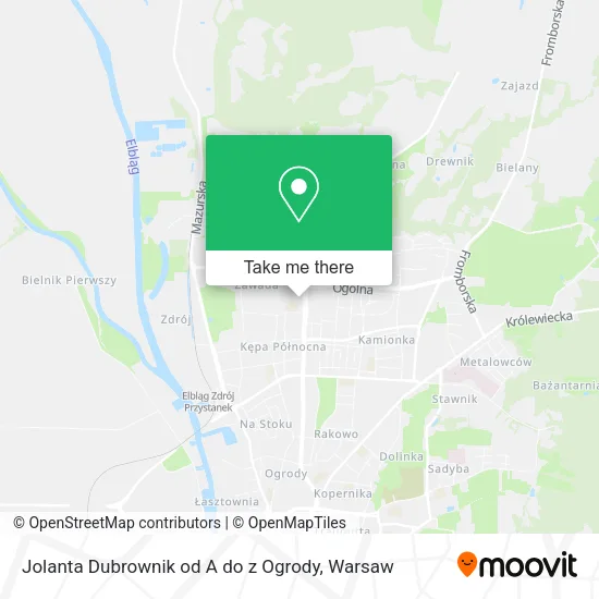Карта Jolanta Dubrownik od A do z Ogrody