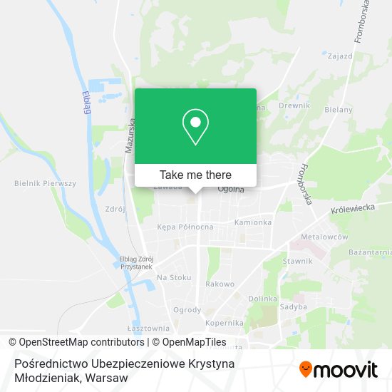 Pośrednictwo Ubezpieczeniowe Krystyna Młodzieniak map