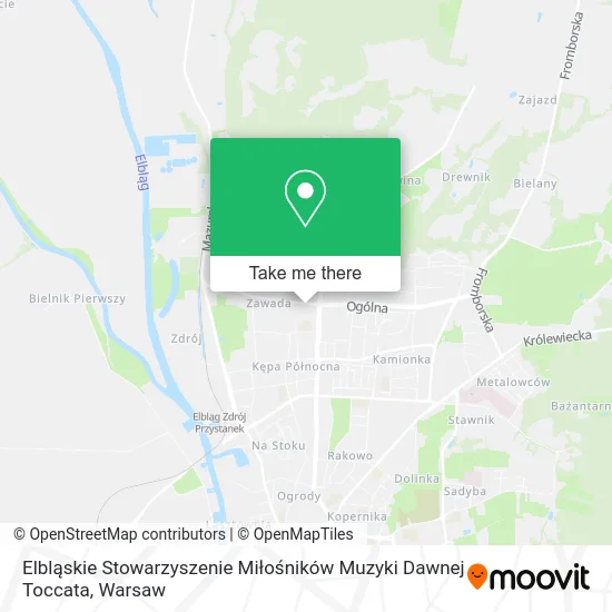 Elbląskie Stowarzyszenie Miłośników Muzyki Dawnej Toccata map