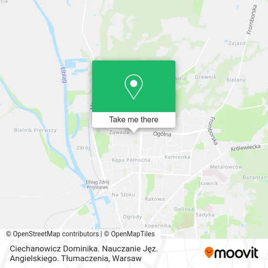 Ciechanowicz Dominika. Nauczanie Jęz. Angielskiego. Tłumaczenia map