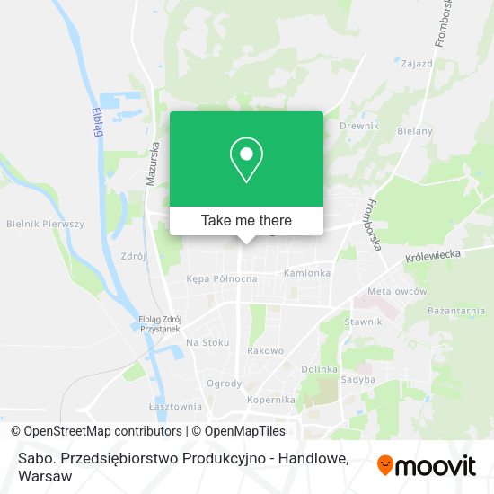 Sabo. Przedsiębiorstwo Produkcyjno - Handlowe map