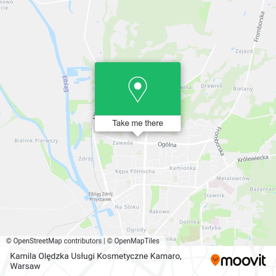 Kamila Olędzka Usługi Kosmetyczne Kamaro map