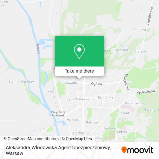 Aleksandra Włodowska Agent Ubezpieczeniowy map