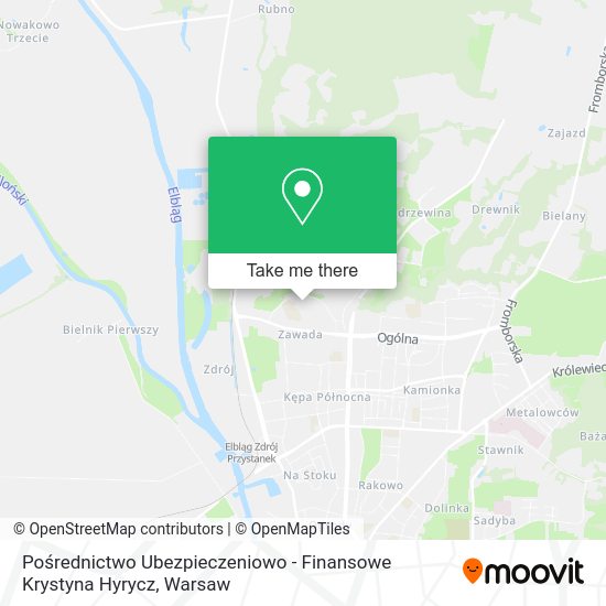 Pośrednictwo Ubezpieczeniowo - Finansowe Krystyna Hyrycz map