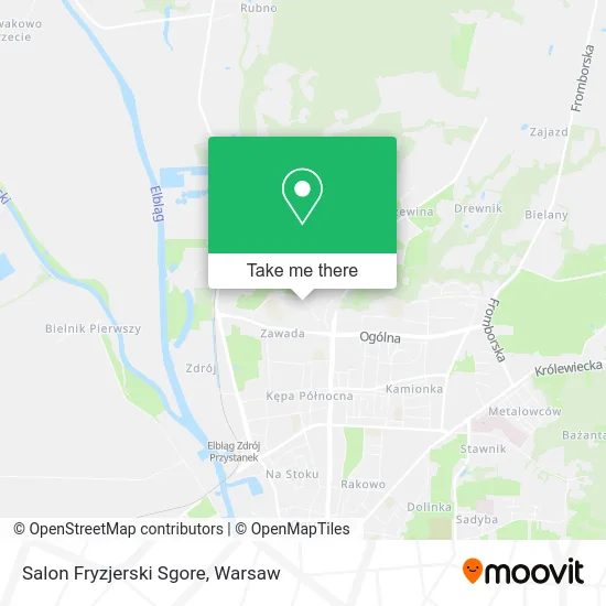 Карта Salon Fryzjerski Sgore