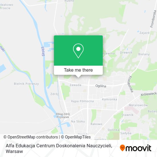 Alfa Edukacja Centrum Doskonalenia Nauczycieli map