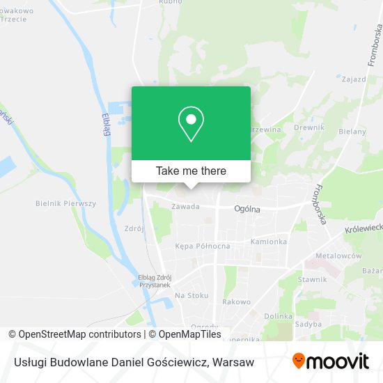 Usługi Budowlane Daniel Gościewicz map