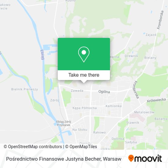 Pośrednictwo Finansowe Justyna Becher map