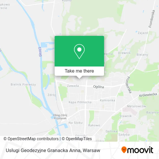 Карта Usługi Geodezyjne Granacka Anna