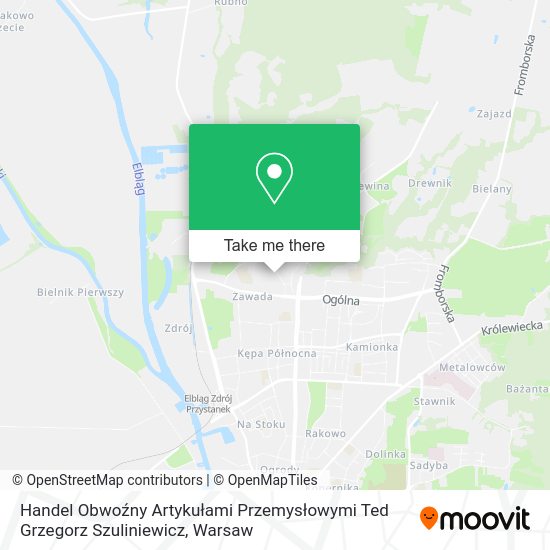 Handel Obwoźny Artykułami Przemysłowymi Ted Grzegorz Szuliniewicz map