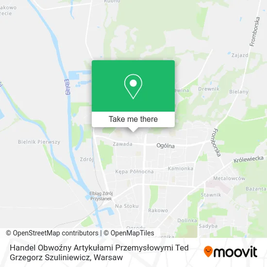 Карта Handel Obwoźny Artykułami Przemysłowymi Ted Grzegorz Szuliniewicz