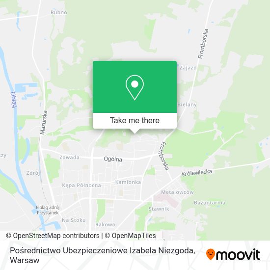 Pośrednictwo Ubezpieczeniowe Izabela Niezgoda map