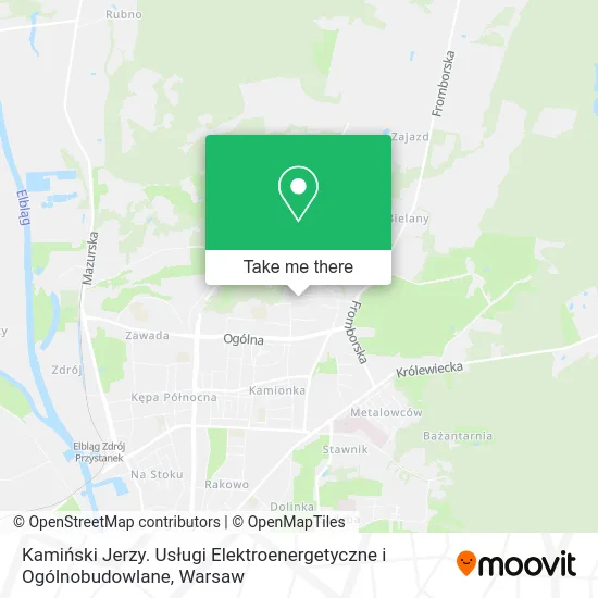 Kamiński Jerzy. Usługi Elektroenergetyczne i Ogólnobudowlane map