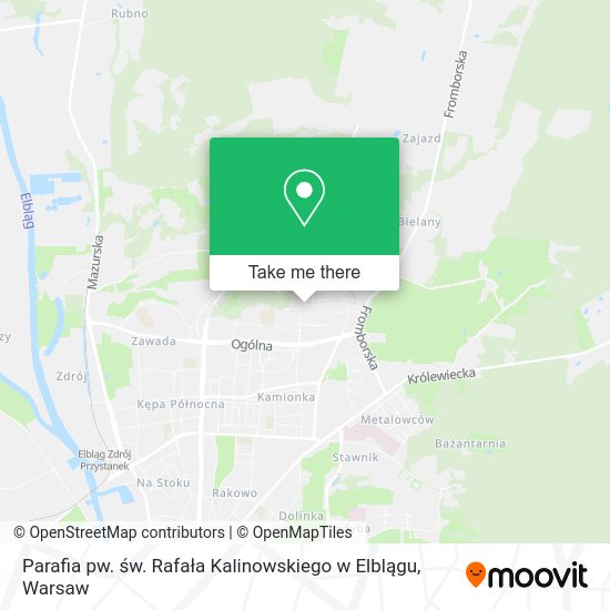 Parafia pw. św. Rafała Kalinowskiego w Elblągu map