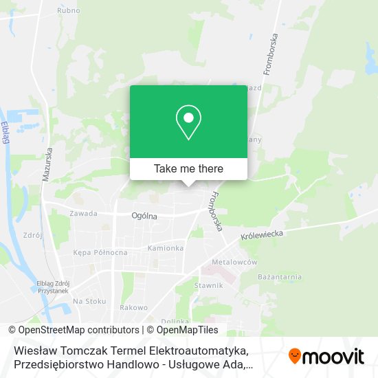 Wiesław Tomczak Termel Elektroautomatyka, Przedsiębiorstwo Handlowo - Usługowe Ada map