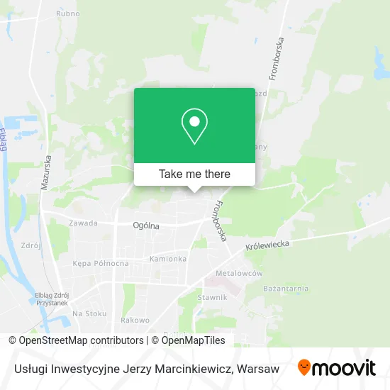 Usługi Inwestycyjne Jerzy Marcinkiewicz map