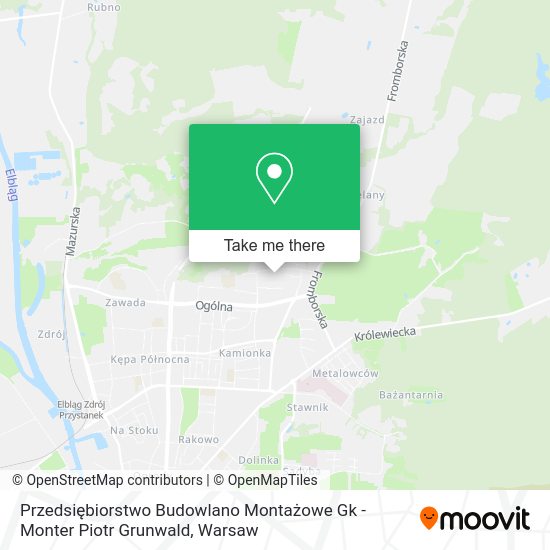 Przedsiębiorstwo Budowlano Montażowe Gk - Monter Piotr Grunwald map