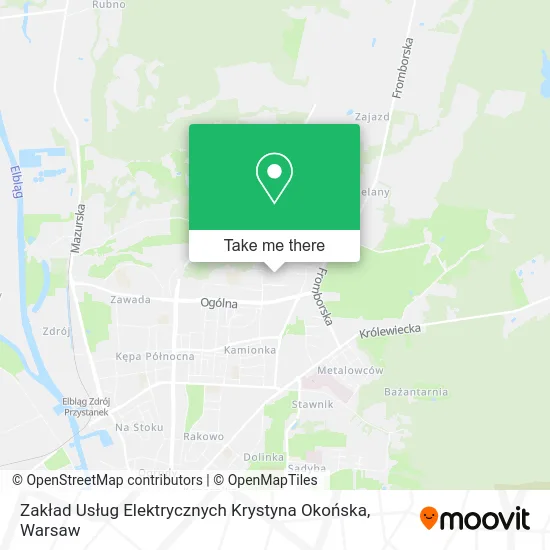 Zakład Usług Elektrycznych Krystyna Okońska map
