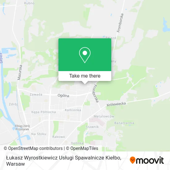 Łukasz Wyrostkiewicz Usługi Spawalnicze Kiełbo map