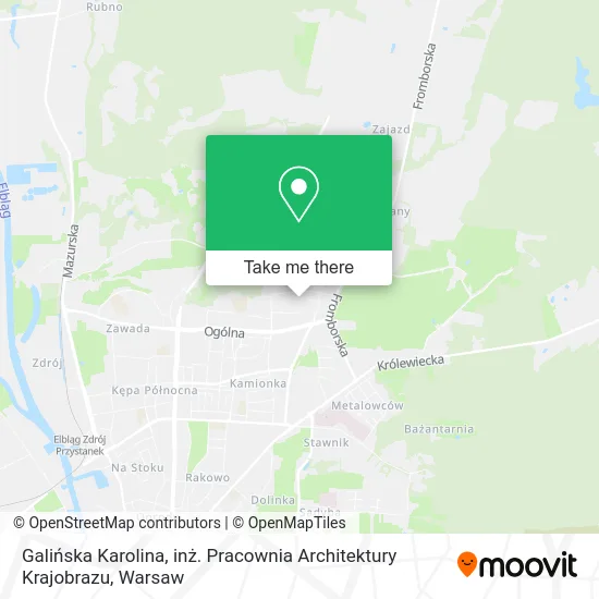 Galińska Karolina, inż. Pracownia Architektury Krajobrazu map