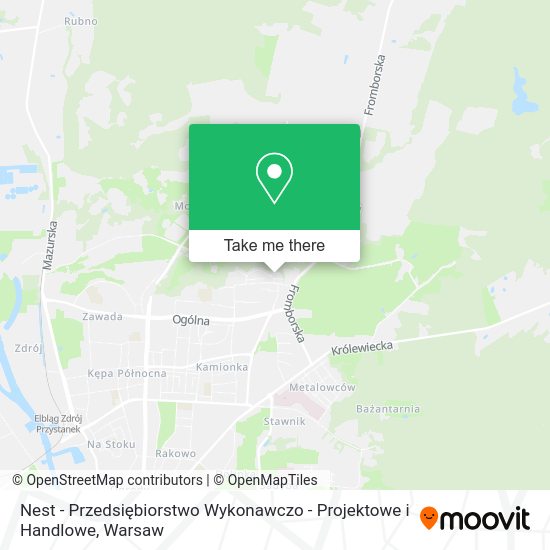 Nest - Przedsiębiorstwo Wykonawczo - Projektowe i Handlowe map