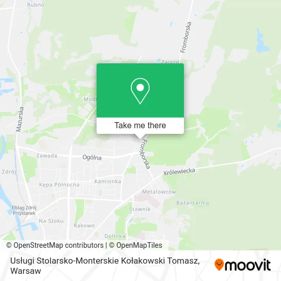 Usługi Stolarsko-Monterskie Kołakowski Tomasz map