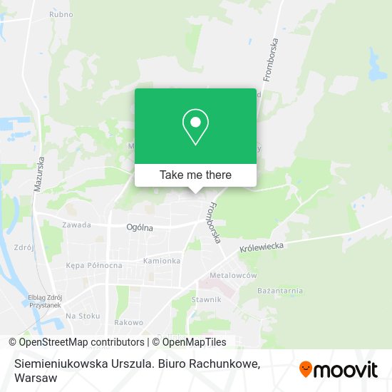 Siemieniukowska Urszula. Biuro Rachunkowe map