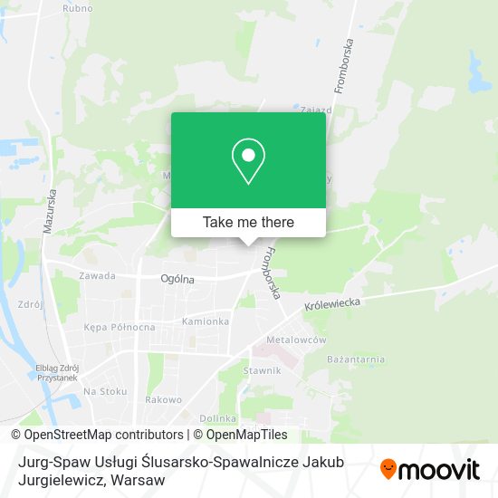 Jurg-Spaw Usługi Ślusarsko-Spawalnicze Jakub Jurgielewicz map