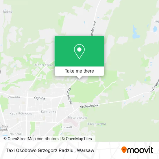 Taxi Osobowe Grzegorz Radziul map