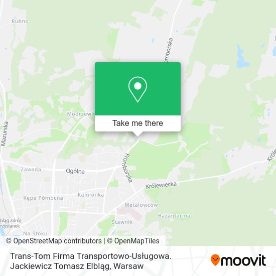 Trans-Tom Firma Transportowo-Usługowa. Jackiewicz Tomasz Elbląg map