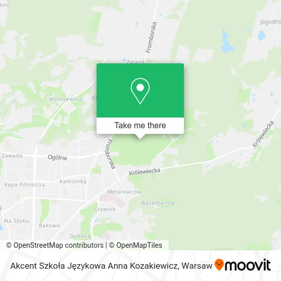 Akcent Szkoła Językowa Anna Kozakiewicz map