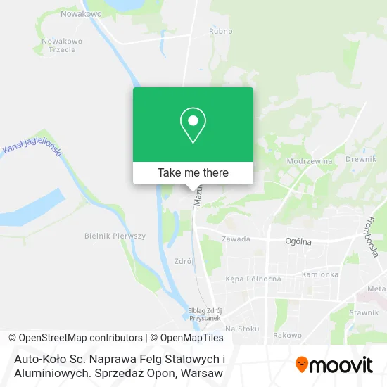 Карта Auto-Koło Sc. Naprawa Felg Stalowych i Aluminiowych. Sprzedaż Opon