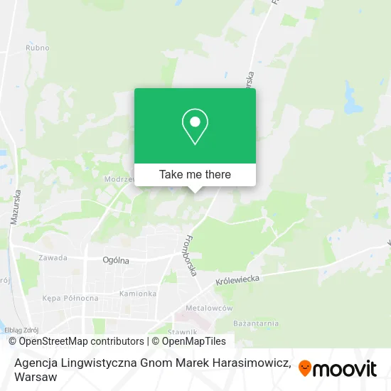 Agencja Lingwistyczna Gnom Marek Harasimowicz map