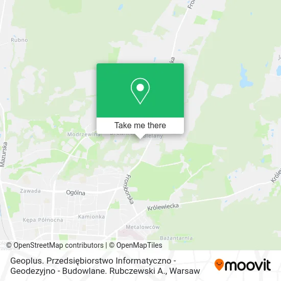 Карта Geoplus. Przedsiębiorstwo Informatyczno - Geodezyjno - Budowlane. Rubczewski A.