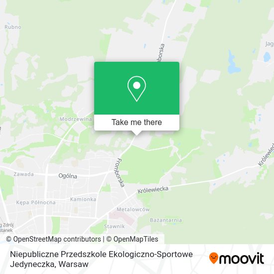 Niepubliczne Przedszkole Ekologiczno-Sportowe Jedyneczka map