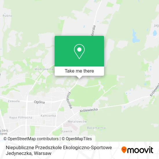 Niepubliczne Przedszkole Ekologiczno-Sportowe Jedyneczka map