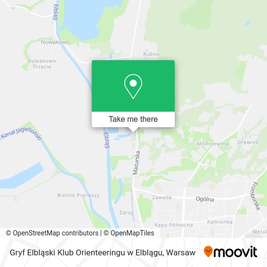 Gryf Elbląski Klub Orienteeringu w Elblągu map