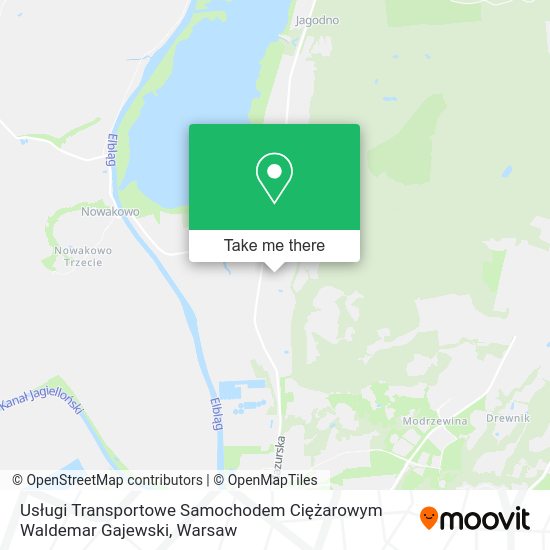 Usługi Transportowe Samochodem Ciężarowym Waldemar Gajewski map