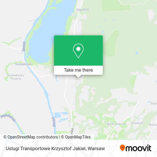 Карта Uslugi Transportowe Krzysztof Jakiel