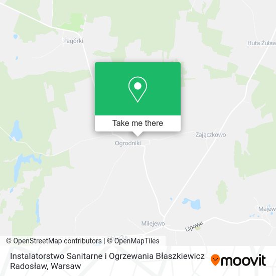 Instalatorstwo Sanitarne i Ogrzewania Błaszkiewicz Radosław map