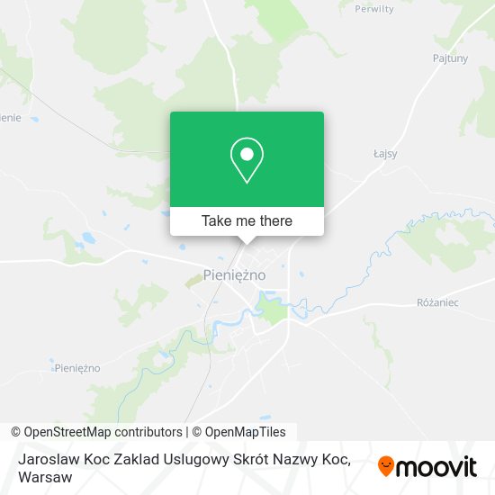 Jaroslaw Koc Zaklad Uslugowy Skrót Nazwy Koc map