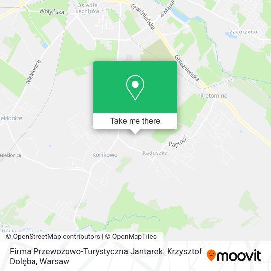 Firma Przewozowo-Turystyczna Jantarek. Krzysztof Dolęba map